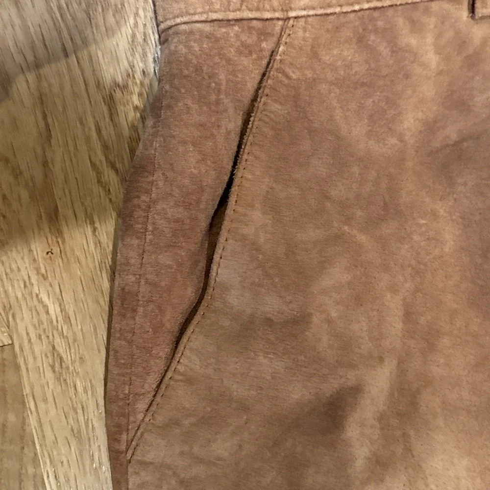 Y2K  Women's High Waisted Button Down Brown‎ Suede Skirt Size 8 Fall Cozy Autumn